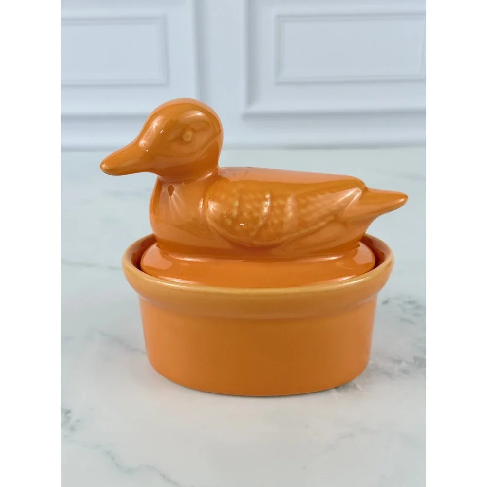 VTG BIA Orange Duck Mallard Ramekin 